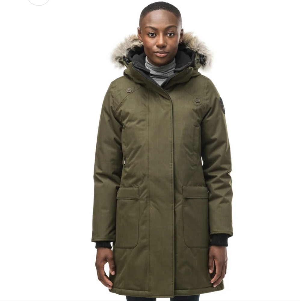 NOBIS Meredith Legacy Women's Parka in army green, size extra small (XS)